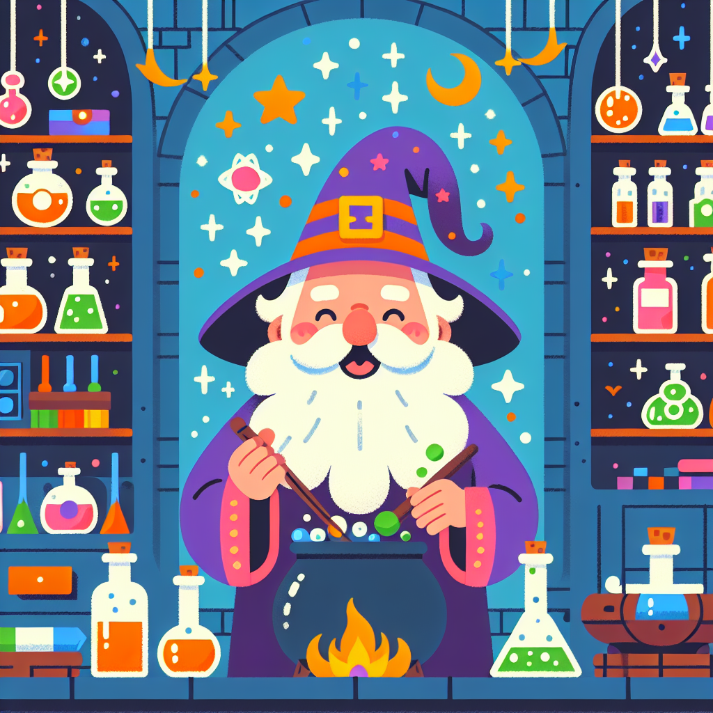 Friendly Wizard's Potion Mix Paint By Numbers