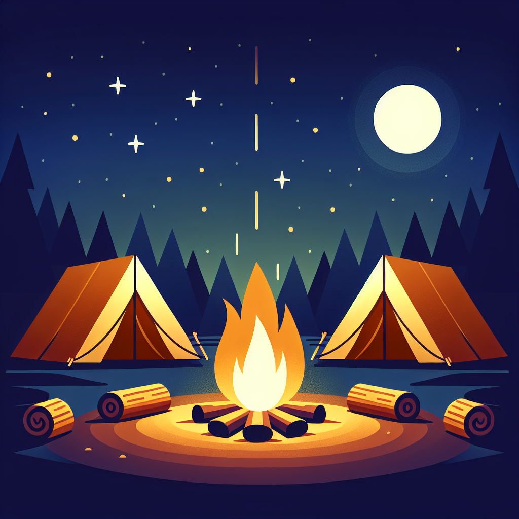 Starry Campfire Night Paint By Color