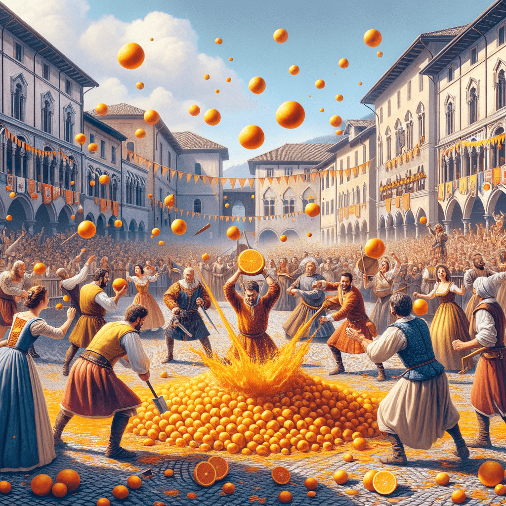 Carnival Of Ivrea - Italy Number Painting