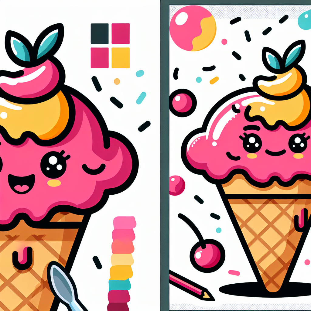 Sassy Ice Cream Monster Numbered Painting Kits
