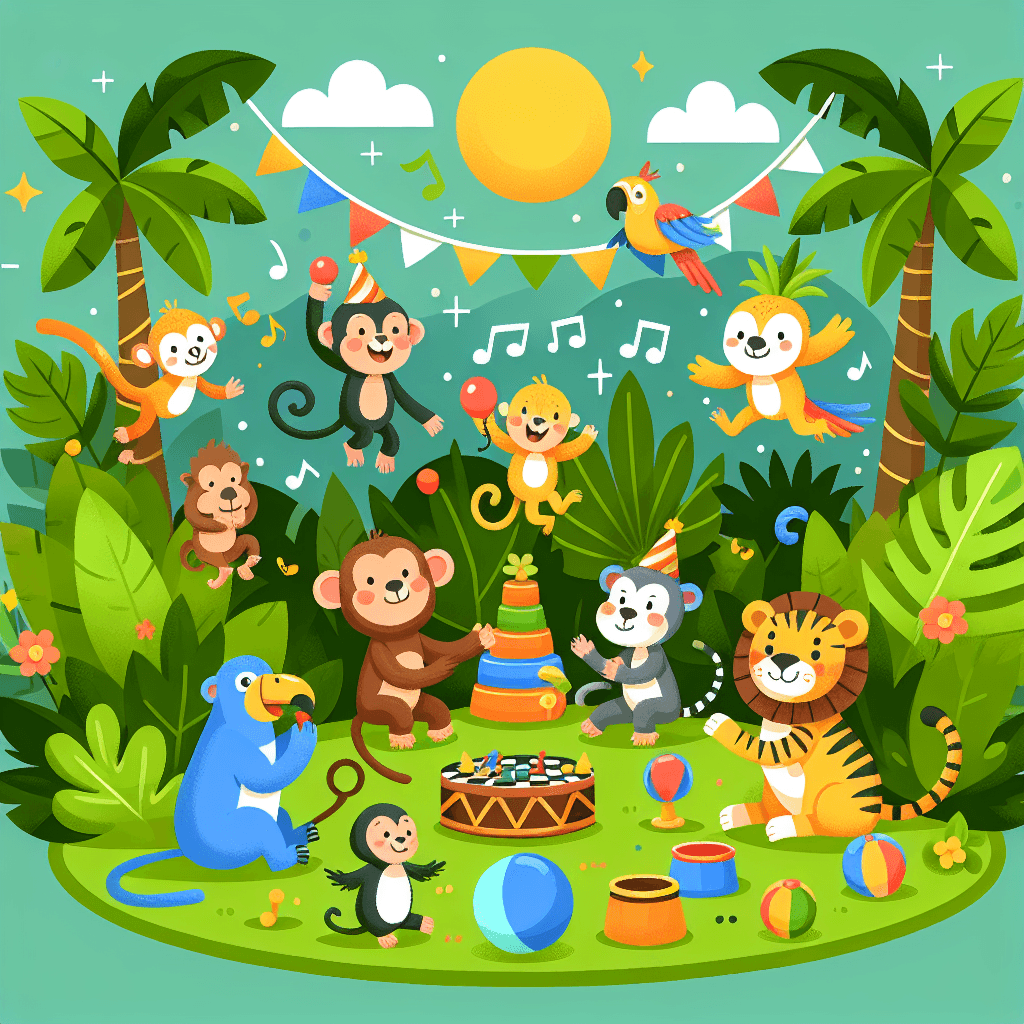Joyful Jungle Party Paint By Numbers