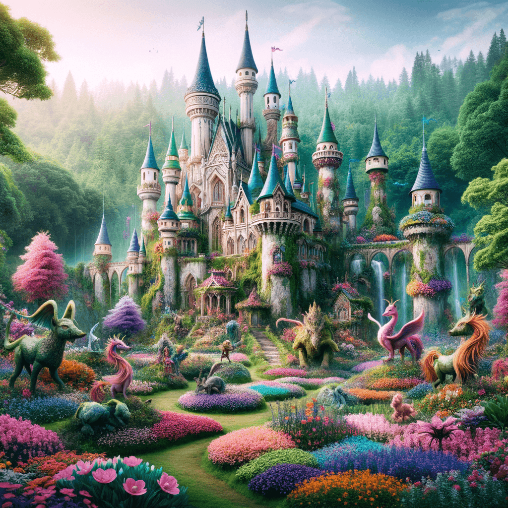 Fantasy Fairy Castle Paint By Color