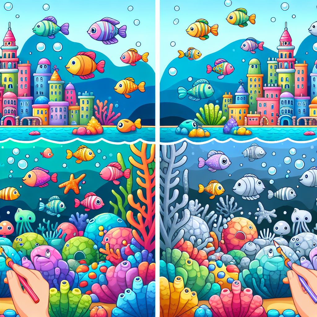 Friendly Underwater City Paint By Color