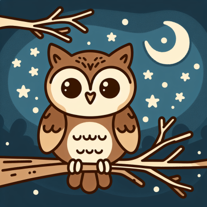 Gentle Guardian Owl Paint By Numbers Art