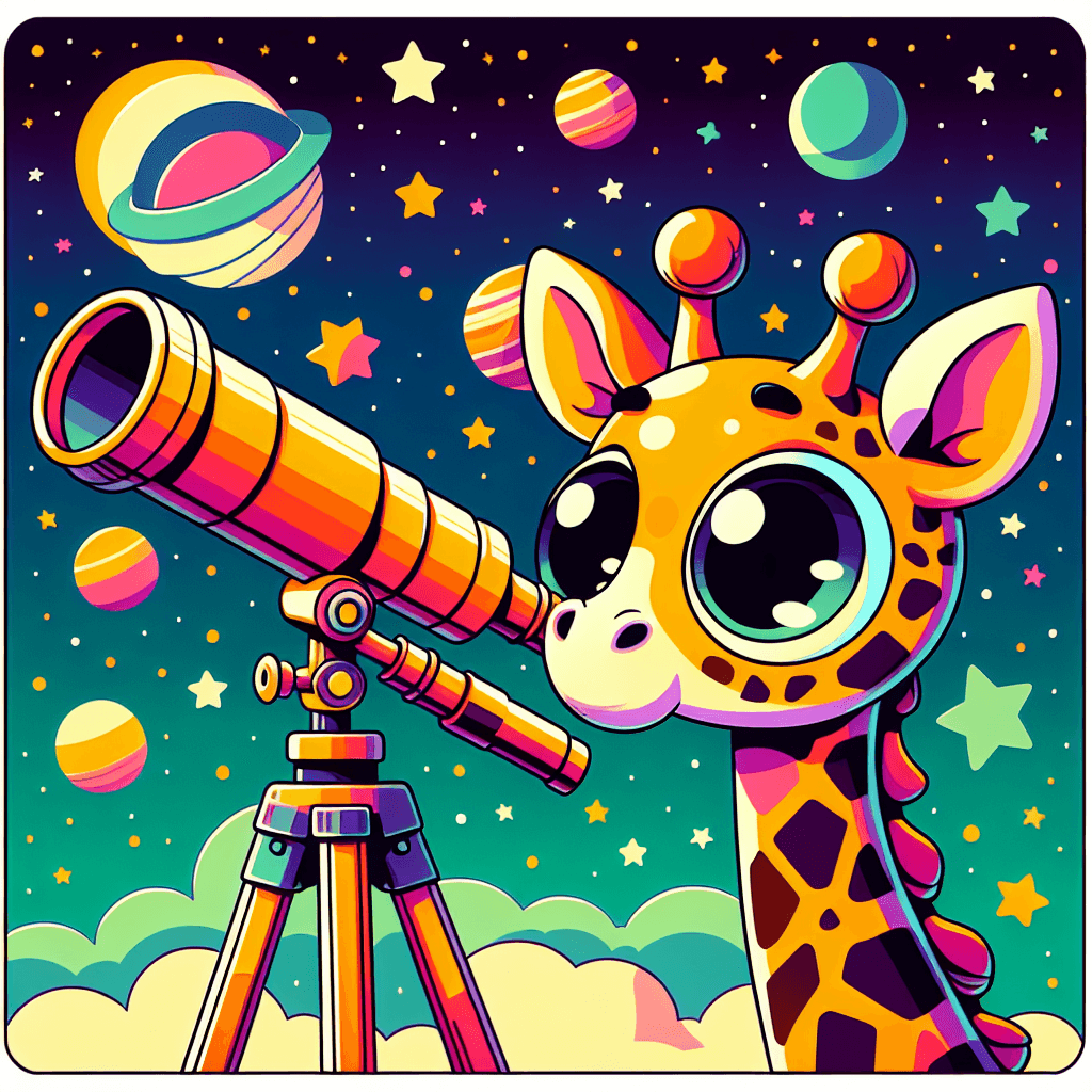Galaxy Giraffe Glimpse Painting Number Kit