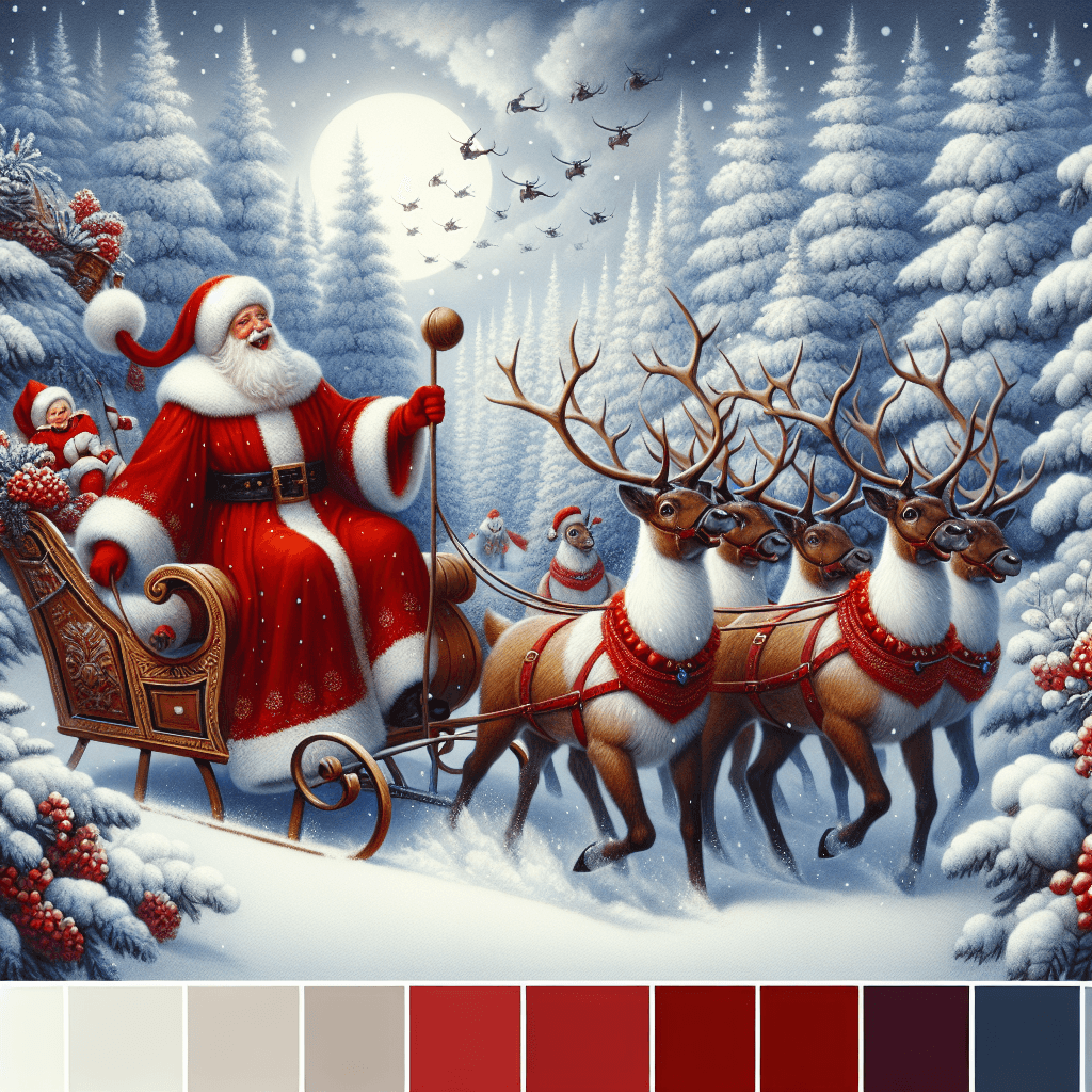 Santa's Winter Wonderland Number Painting