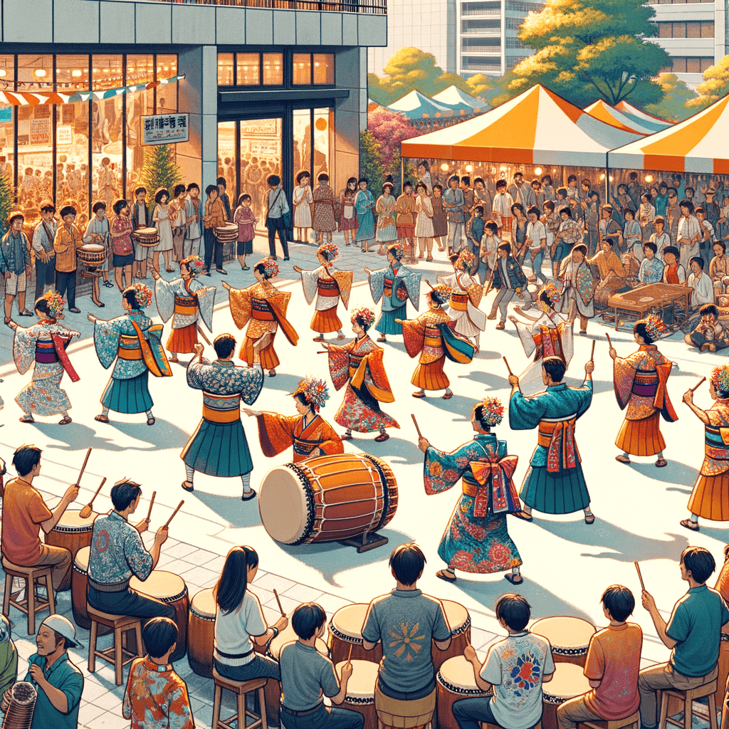 Okinawa Zento Eisa Matsuri Number Painting