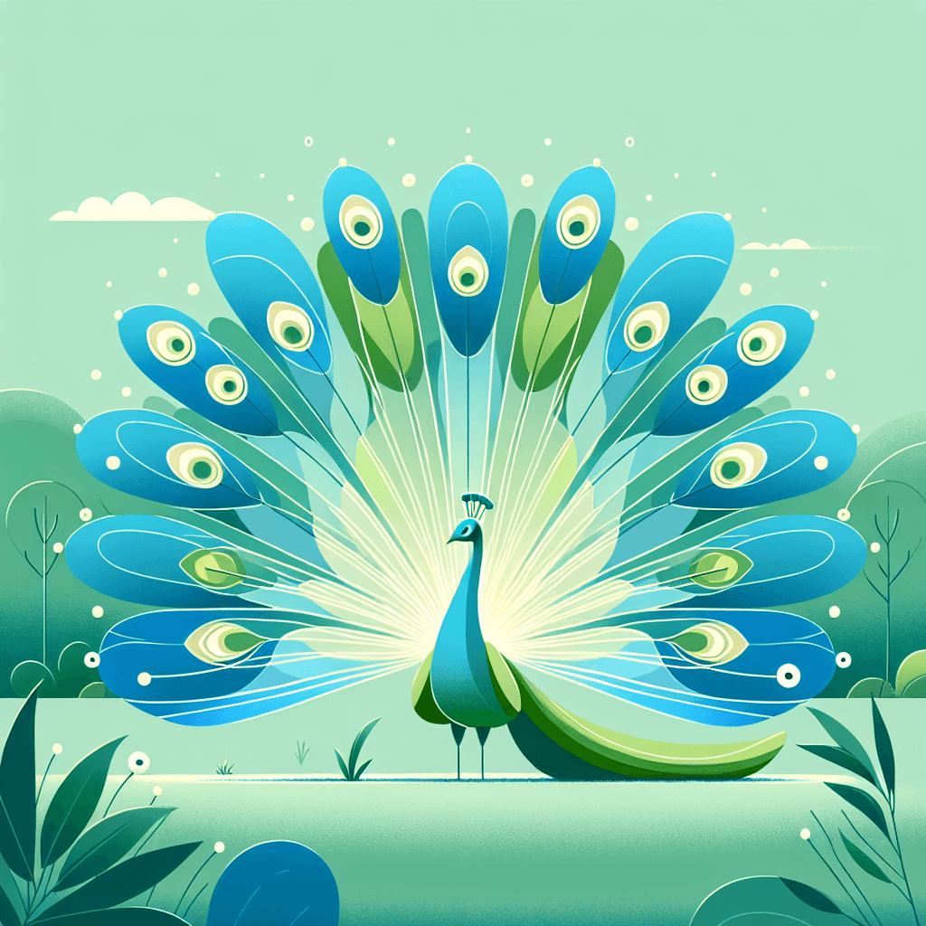 Prismatic Peacock Performance Number Painting