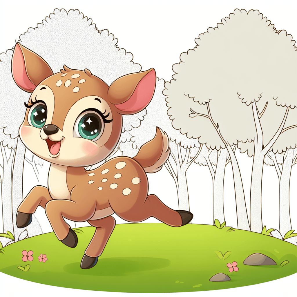 Frolicsome Fawn Painting Number Kit