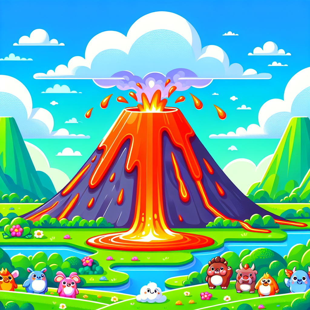 Vibrant Volcano Valley Paint By Number
