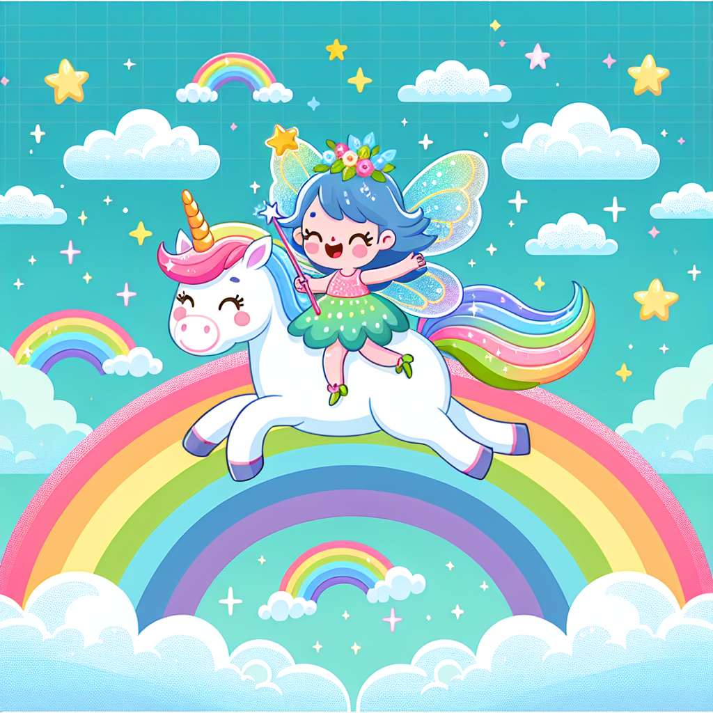 Rainbow Fairy Unicorn Paint By Number