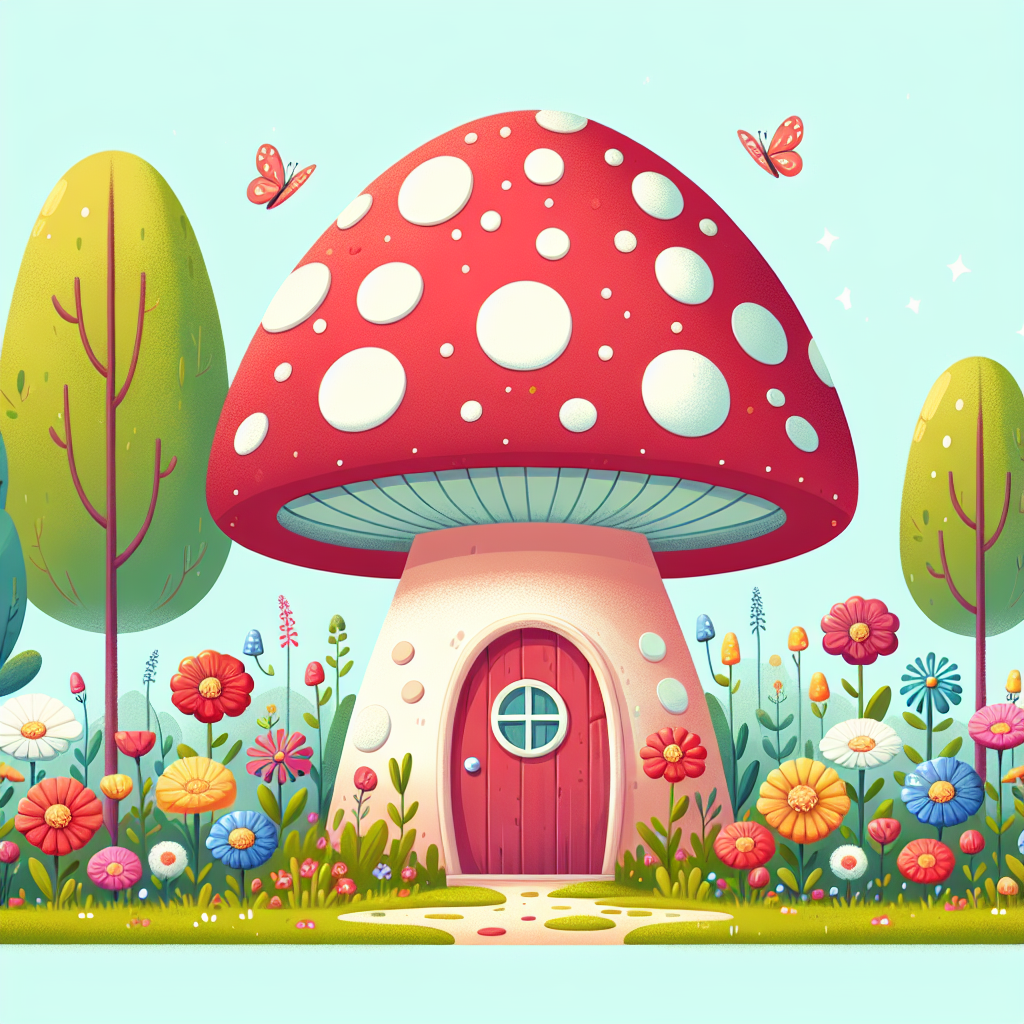 Charming Toadstool House Numbered Painting Kits