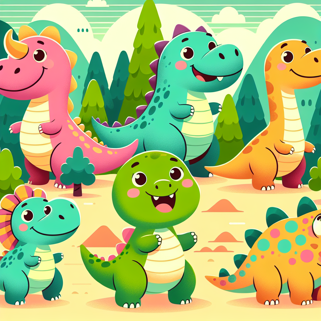 Charming Dino Friends Numbered Painting Kits