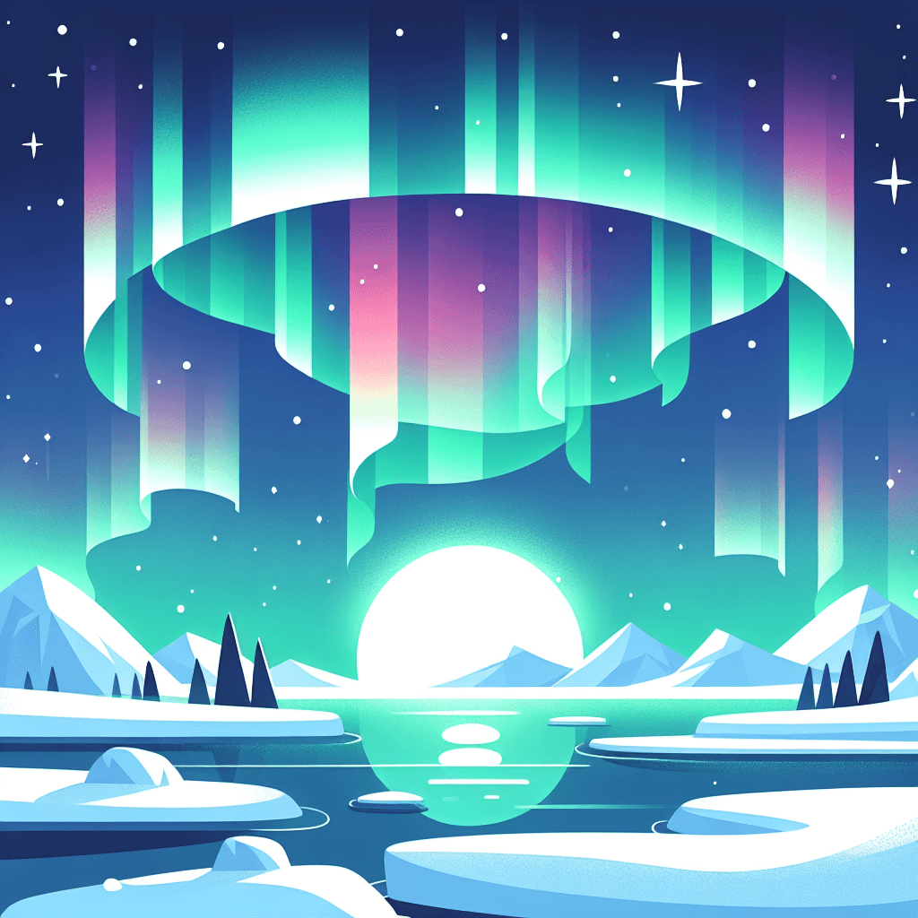 Arctic Aurora Amble Painting Number Kit