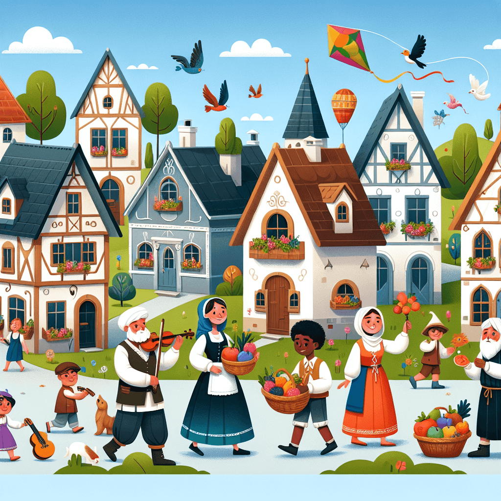 Charming Storybook Village Painting By Numbers Kit