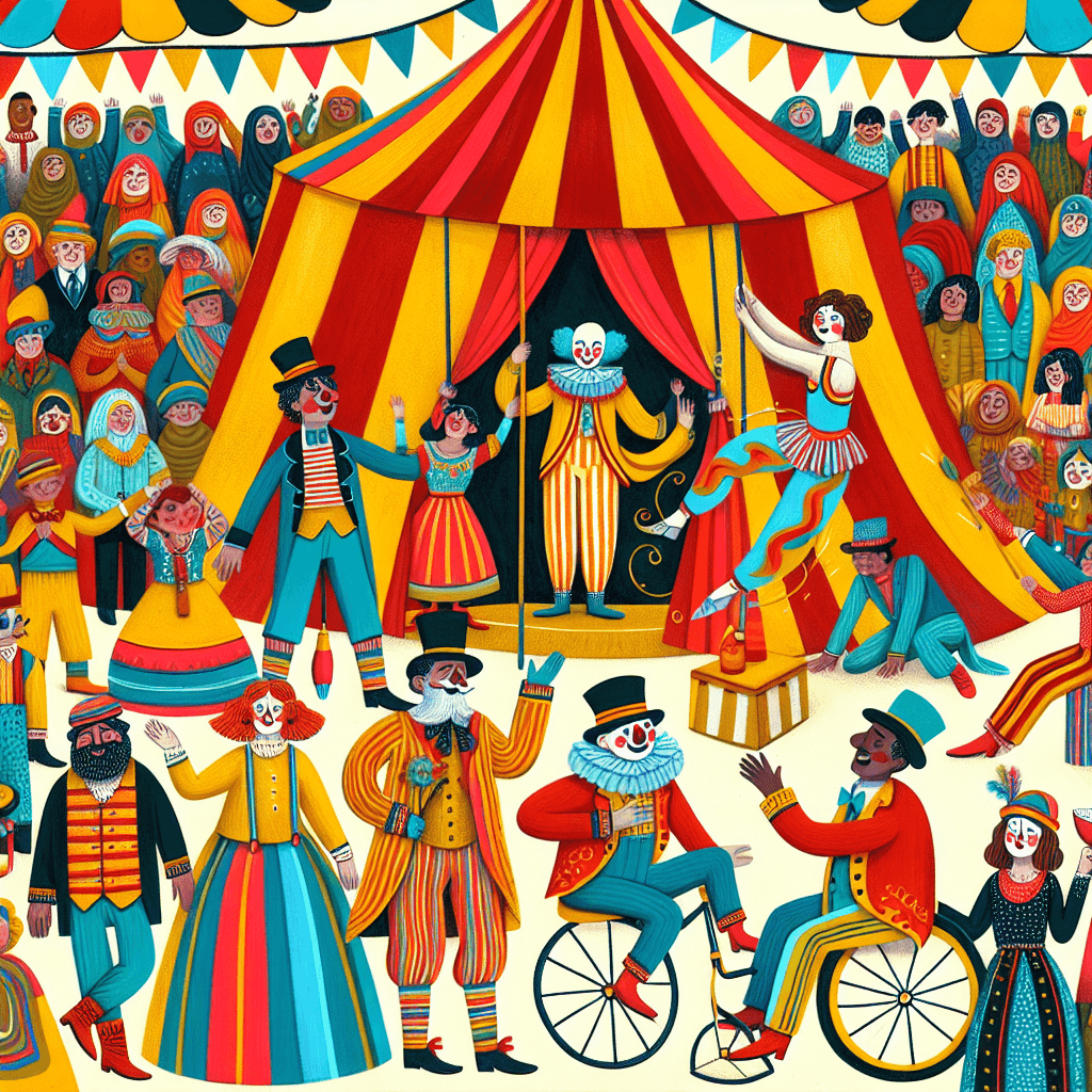 Playful Circus Performers Paint By Number