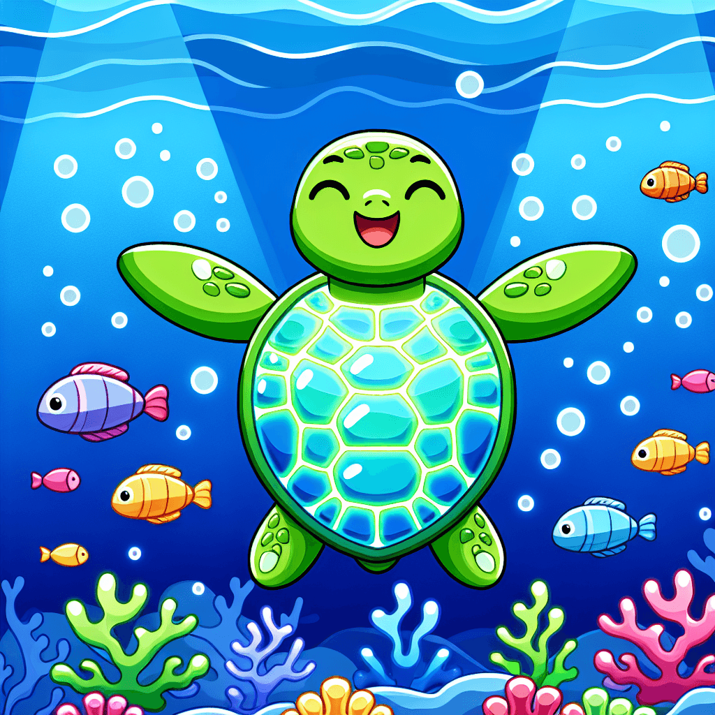Sunny Sea Turtle Paint By Numbers Art