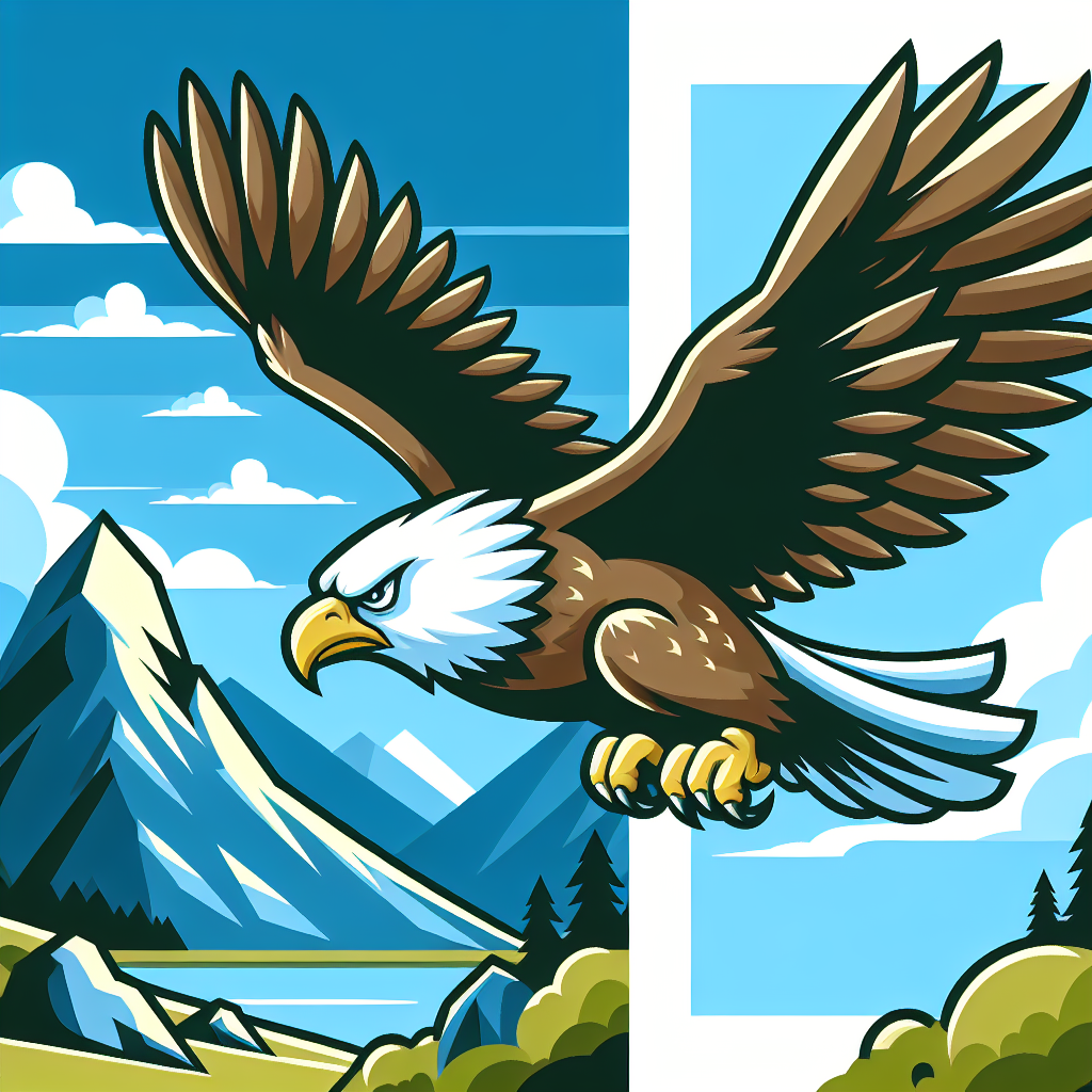 Gliding Eagle Number Painting