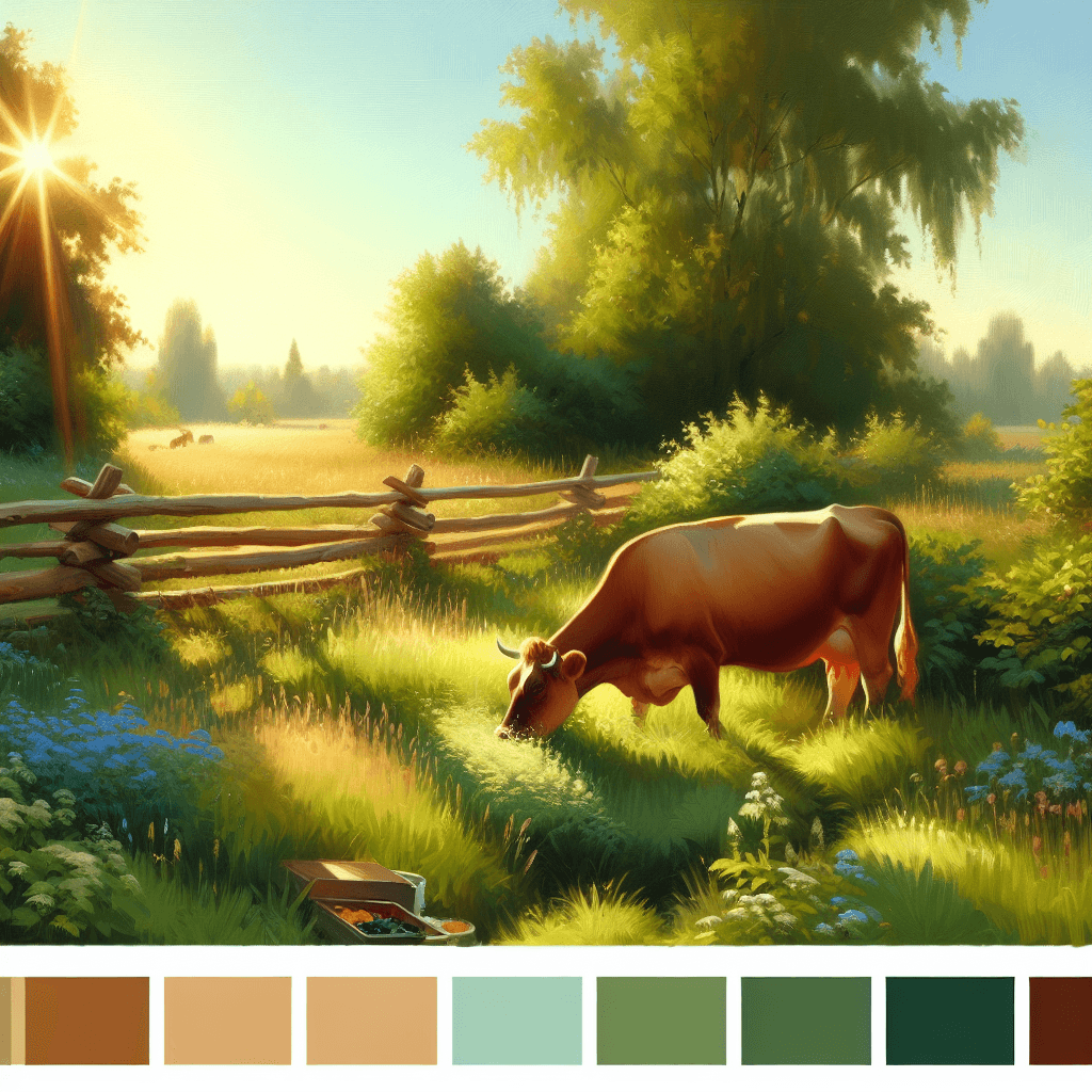 Cow's Pastoral Serenity Painting By Numbers Kit