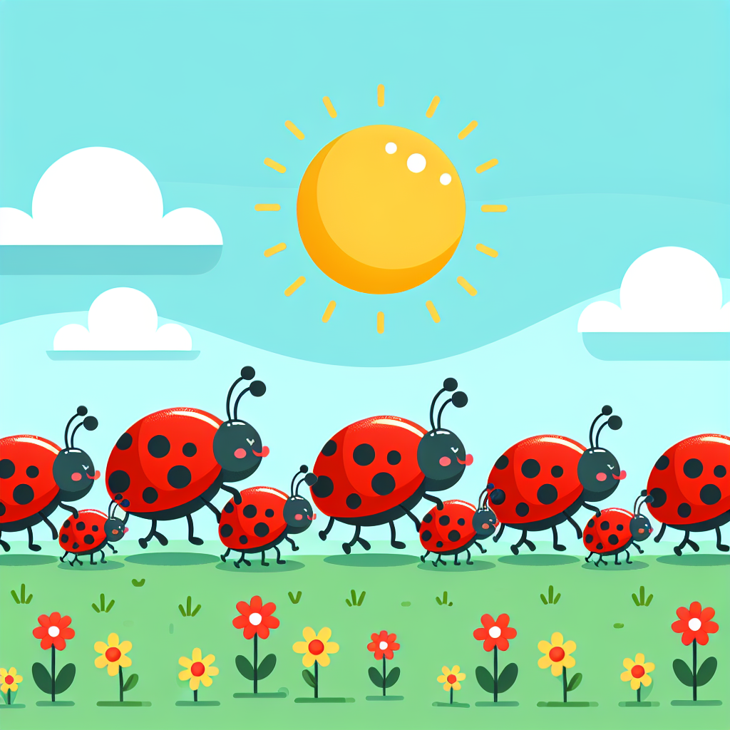 Lively Ladybug Parade Paint By Number