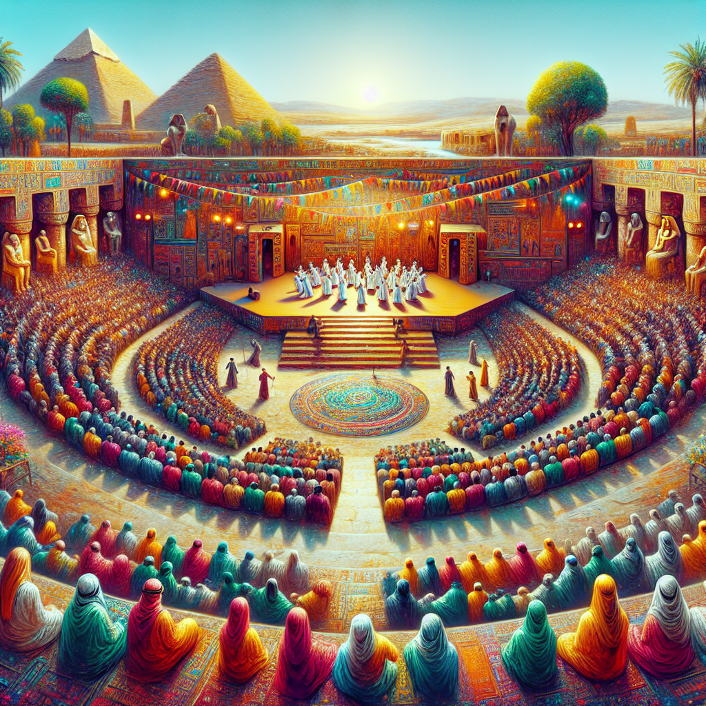 International Festival Of Theatre - Egypt Painting By Numbers Kit