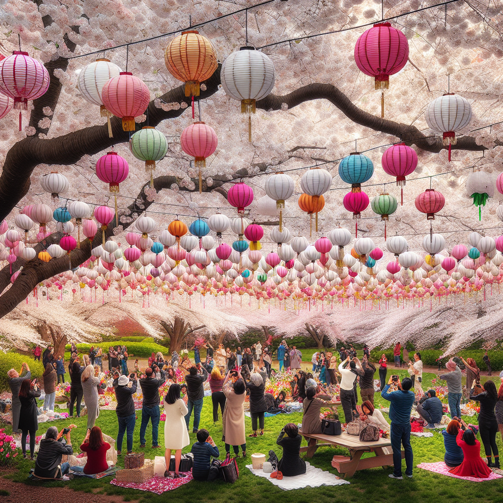 International Cherry Blossom Festival - Japan Paint By Color