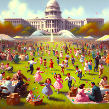 Easter Egg Roll - United States Number Painting
