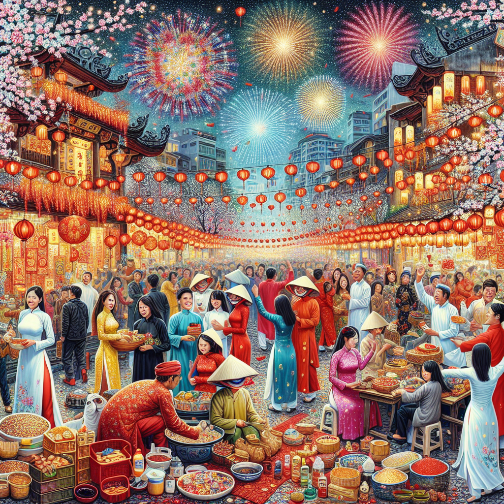 Tet Nguyen Dan - Hanoi, Vietnam Painting Number Kit