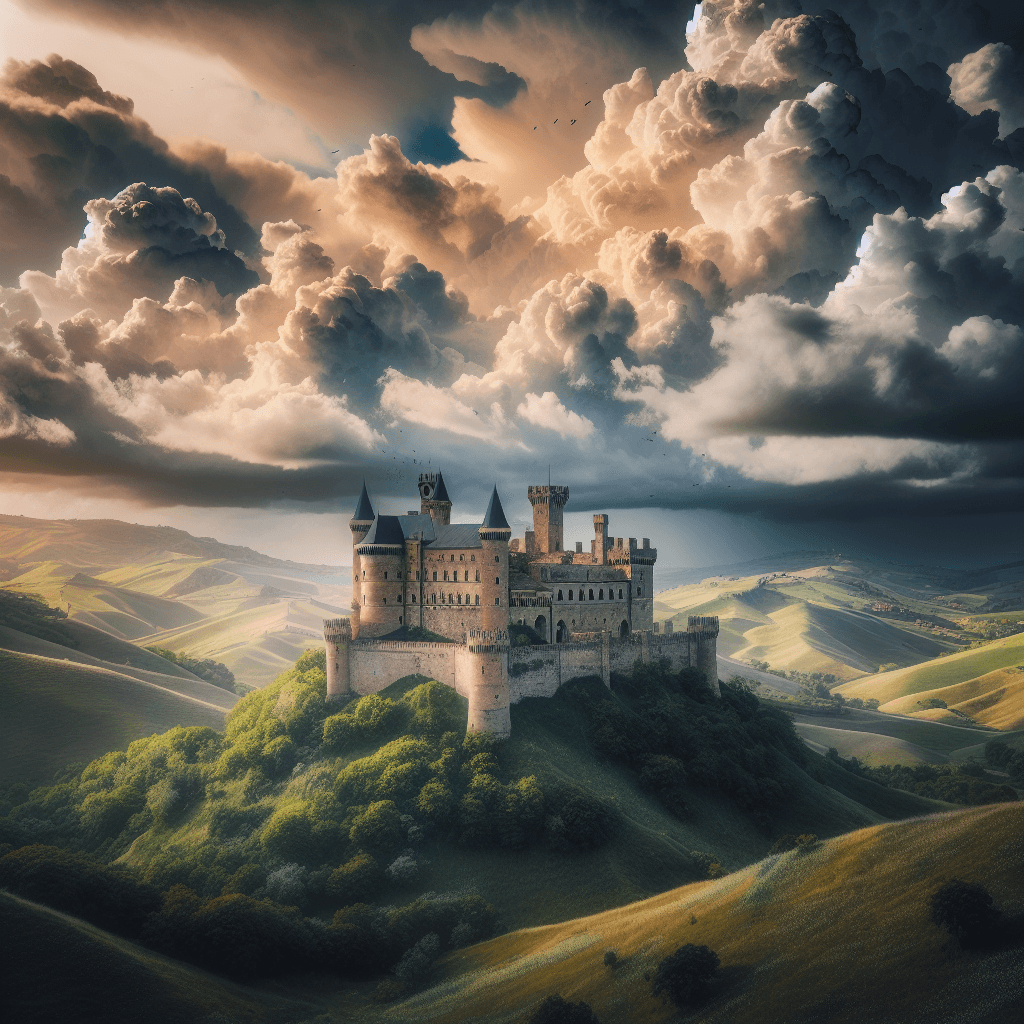 Historic Castle Landscape Paint By Numbers Art