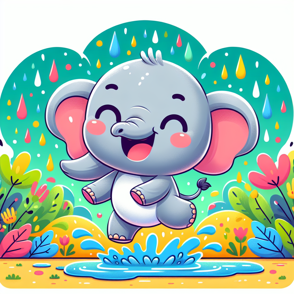 Bubbly Baby Elephant DIY Paint By Numbers