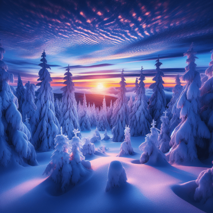 Winter Twilight Enchantment DIY Paint By Numbers
