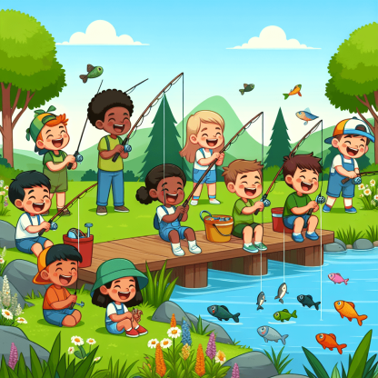 Fun Fishing Adventure DIY Paint By Numbers