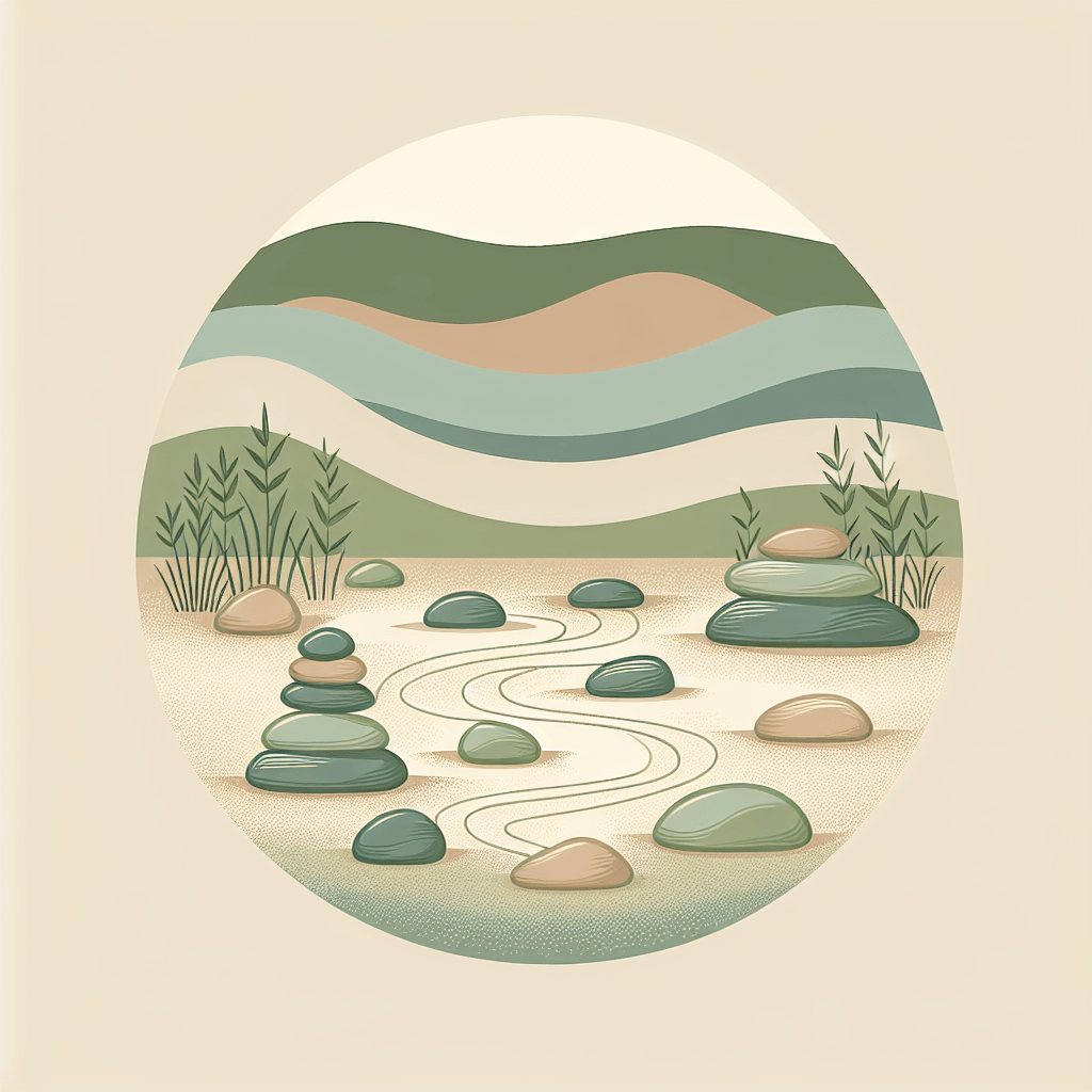 Meditative Rock Garden Paint By Numbers Art