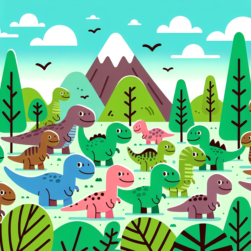 Dinosaurs In Prehistoric World Painting Number Kit