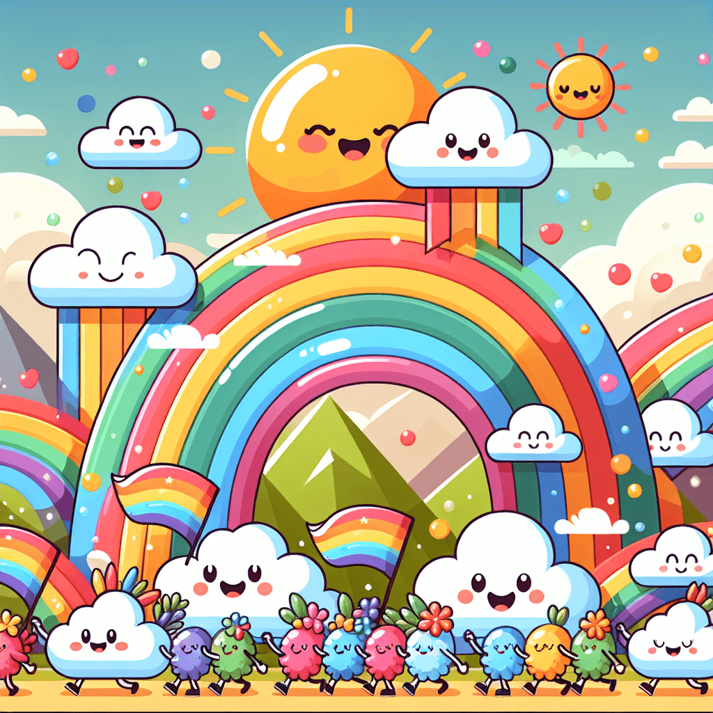 Radiant Rainbow Parade DIY Paint By Numbers