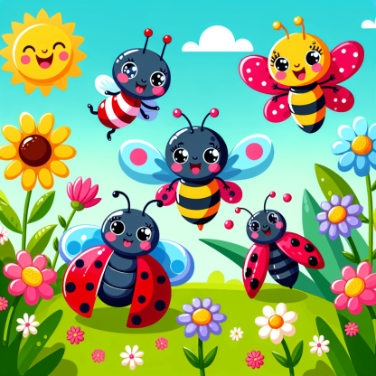Joyful Garden Bugs Paint By Numbers Kits