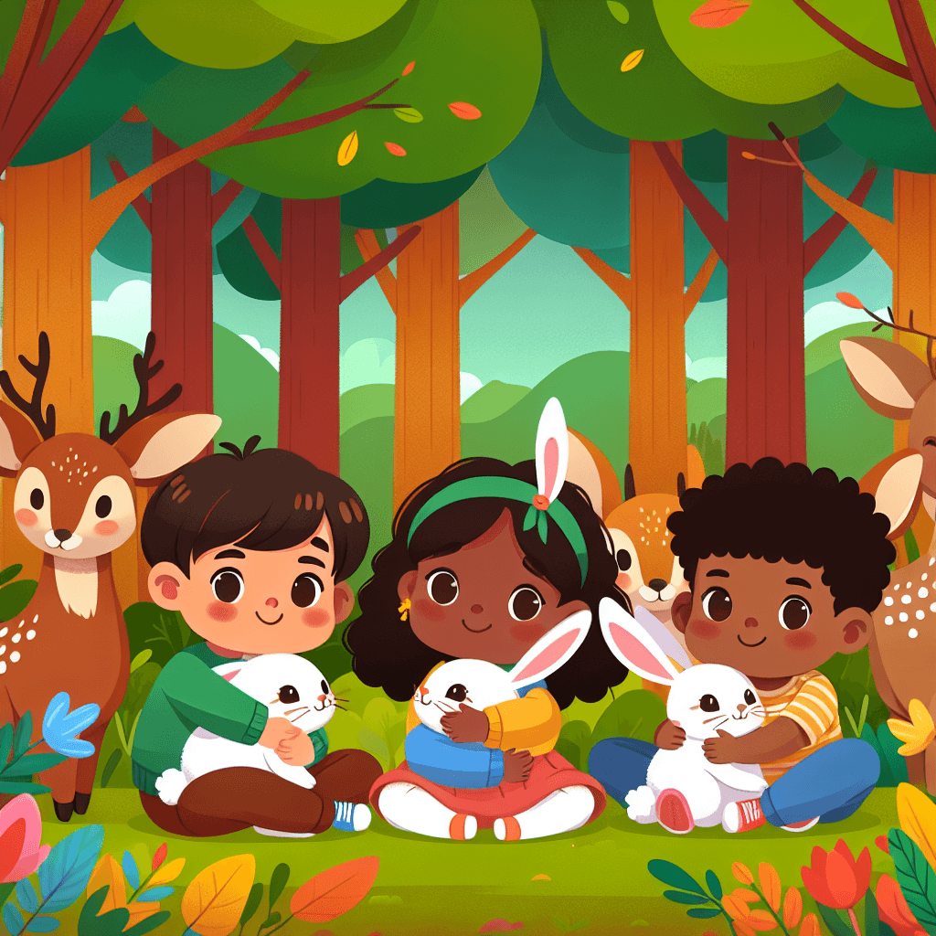 Cuddle Time With Forest Animals Painting Number Kit