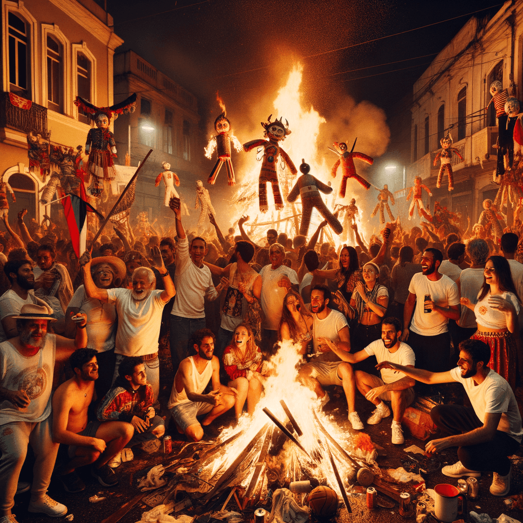 Burning Of The Devil - Guatemala Painting By Numbers Kit