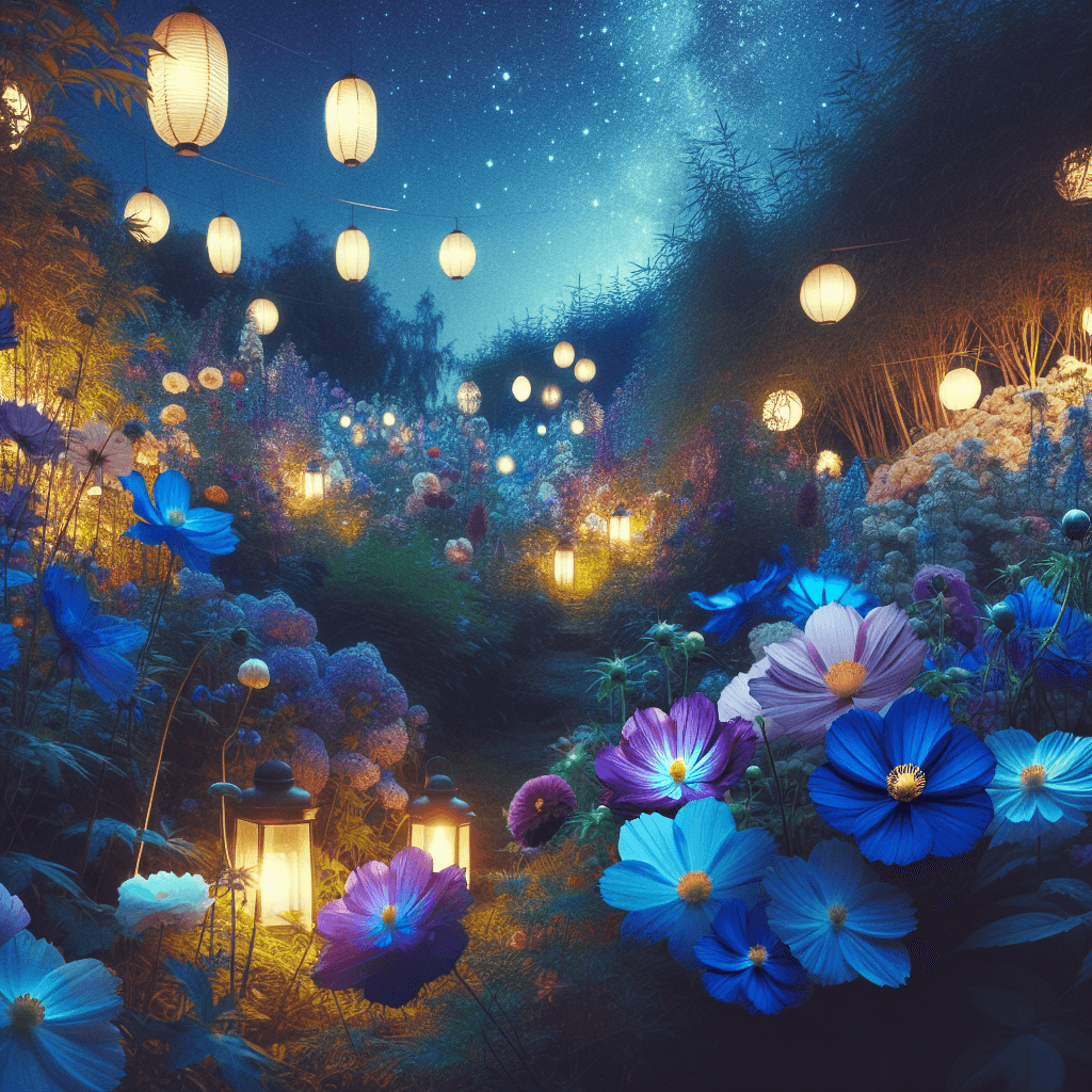 Starlit Garden Night Painting By Numbers Kit