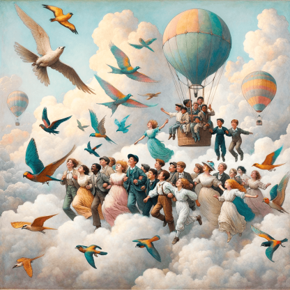 Adventure In The Clouds Numbered Painting Kits