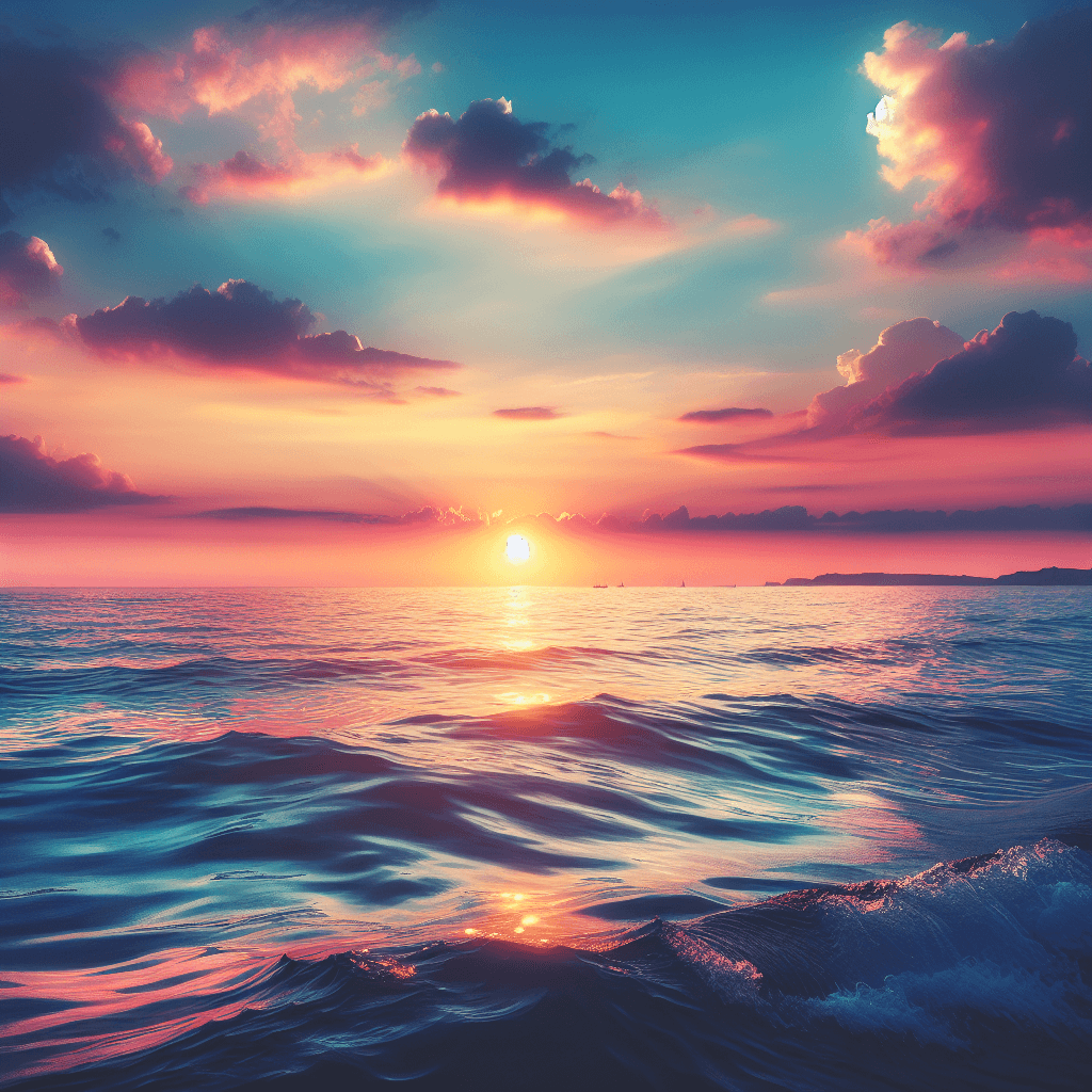 Nautical Sunset Serenity Numbered Painting Kits