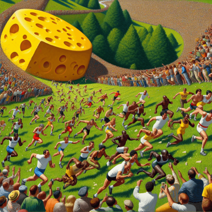 Cheese Rolling Festival - Gloucestershire Numbered Painting Kits