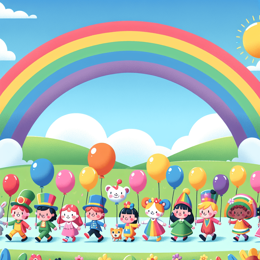 Rainbow Parade Paint By Numbers Art