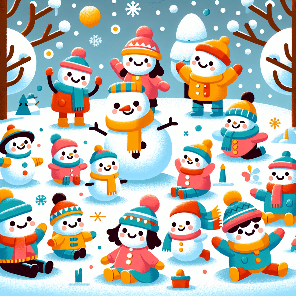 Giggling Snow Friends DIY Paint By Numbers