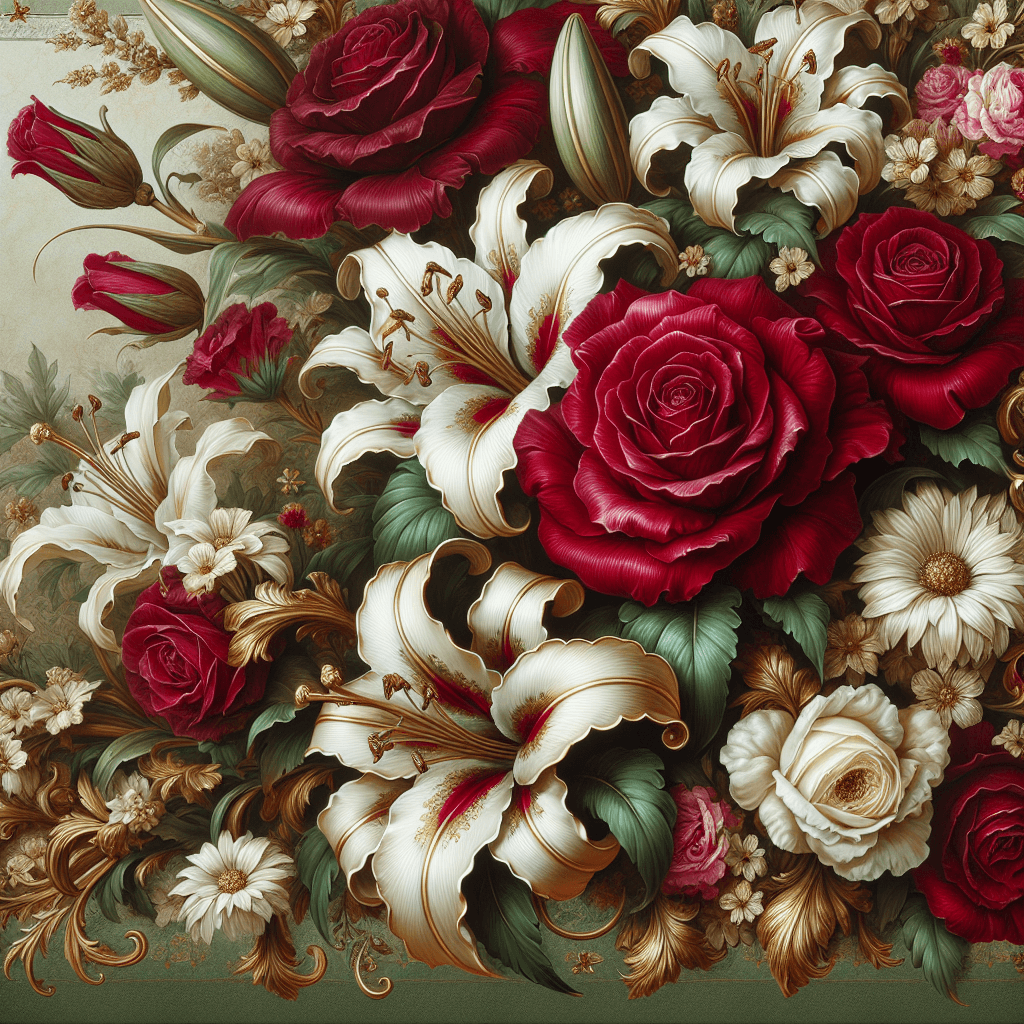 Victorian Floral Harmony Number Painting