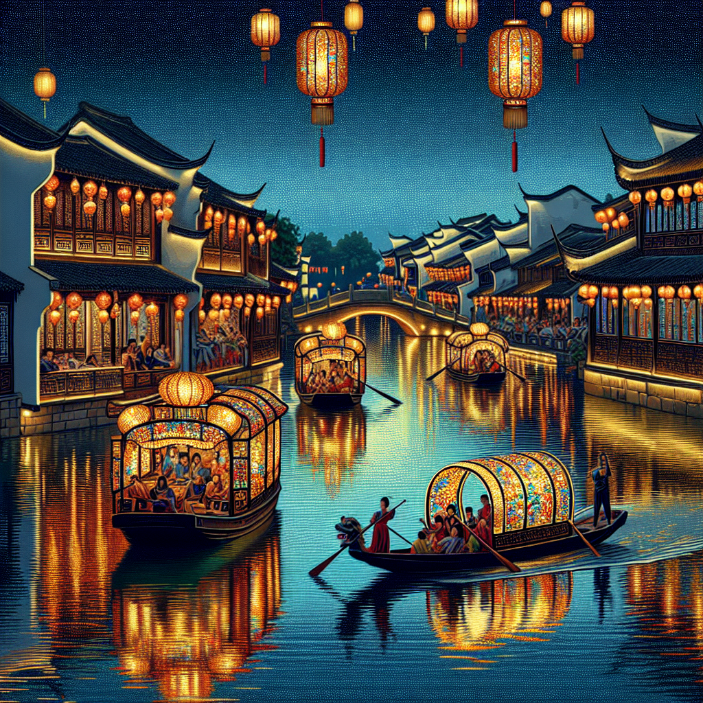 The Venetian Water Festival - China Paint By Color