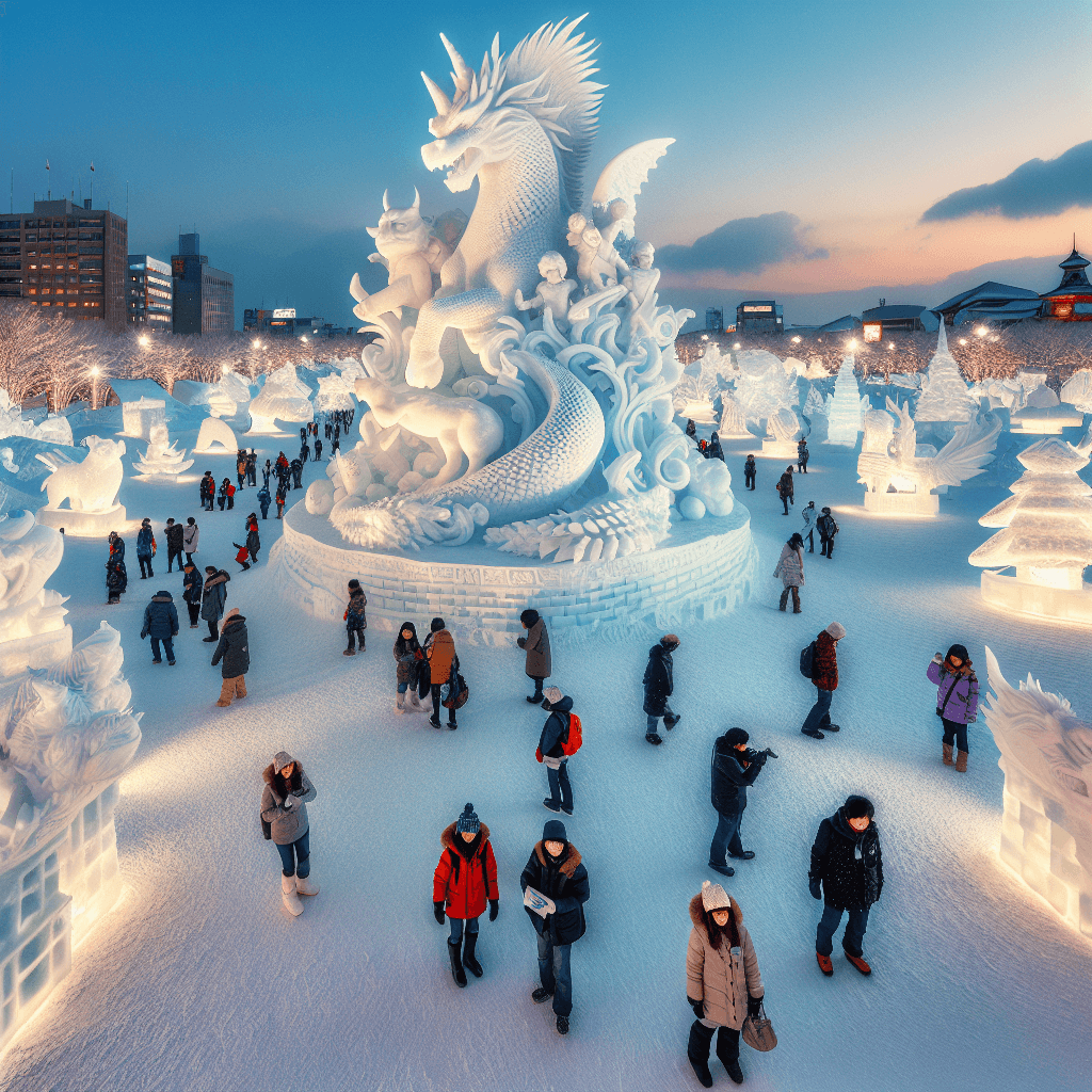 Winter Festival - Sapporo Paint By Color