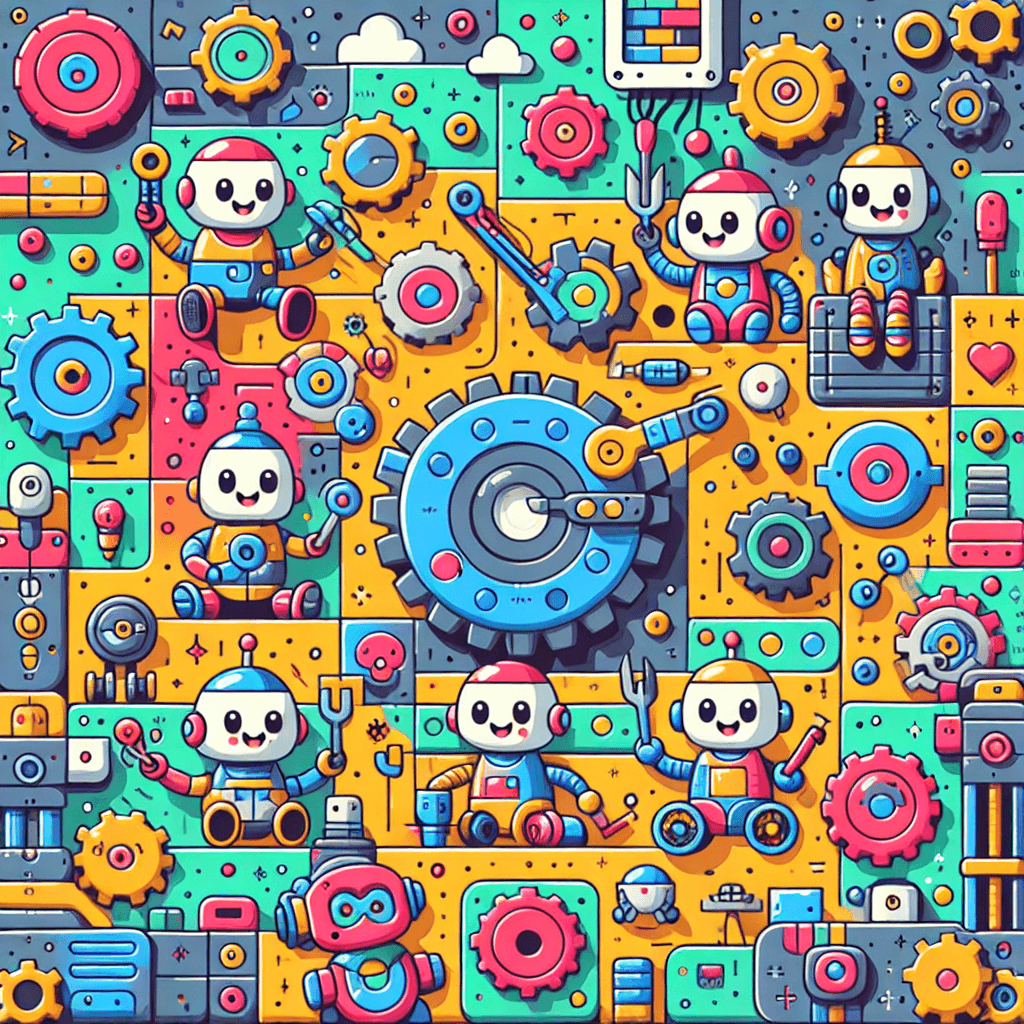 Robotic Friends DIY Paint By Numbers
