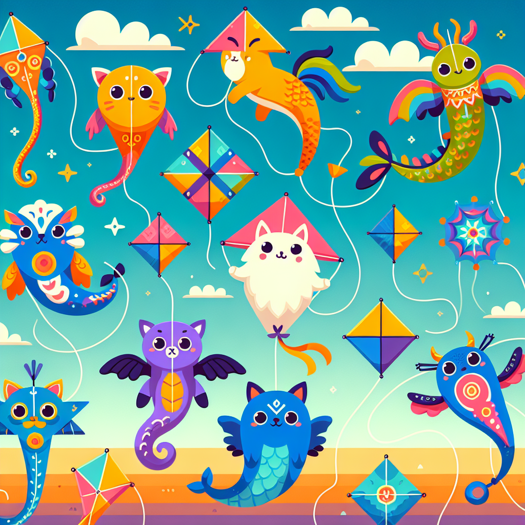 Colorful Kite Creatures Painting Number Kit