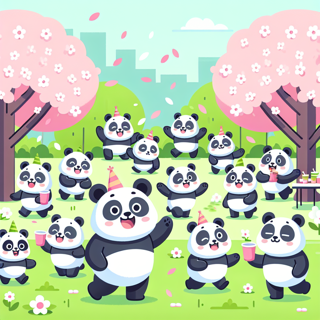 Panda Party In The Park Paint By Number